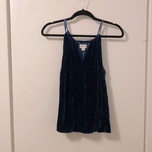 Velvet by Graham and Spencer Blue Velvet Blouse, Size XS , New without Tags
